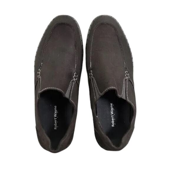 Robert Wayne Shoes Mens 9.5 Loafer Slip On Moc Comfort Casual Walking Work Black main image 7